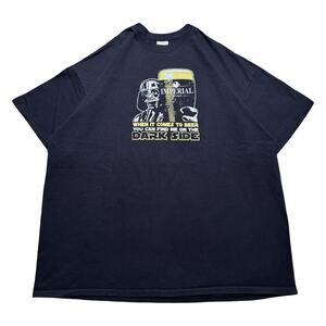Vintage Y2K Star Wars Join The Dark Side Imperial Beer Promo T Shirt Men's 2 XL